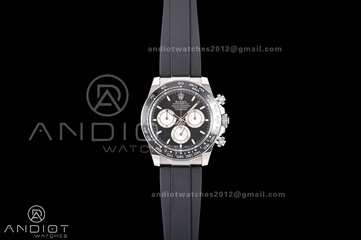 Daytona 126519 ERF Best Edition Black/Silver Dial on Oysterflex Strap JH4131 (Free Sprung) 160g